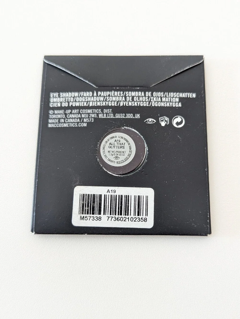NWT NIB MAC Cosmetics Eyeshadow Pro Palette Pan Refill in All That Glitters